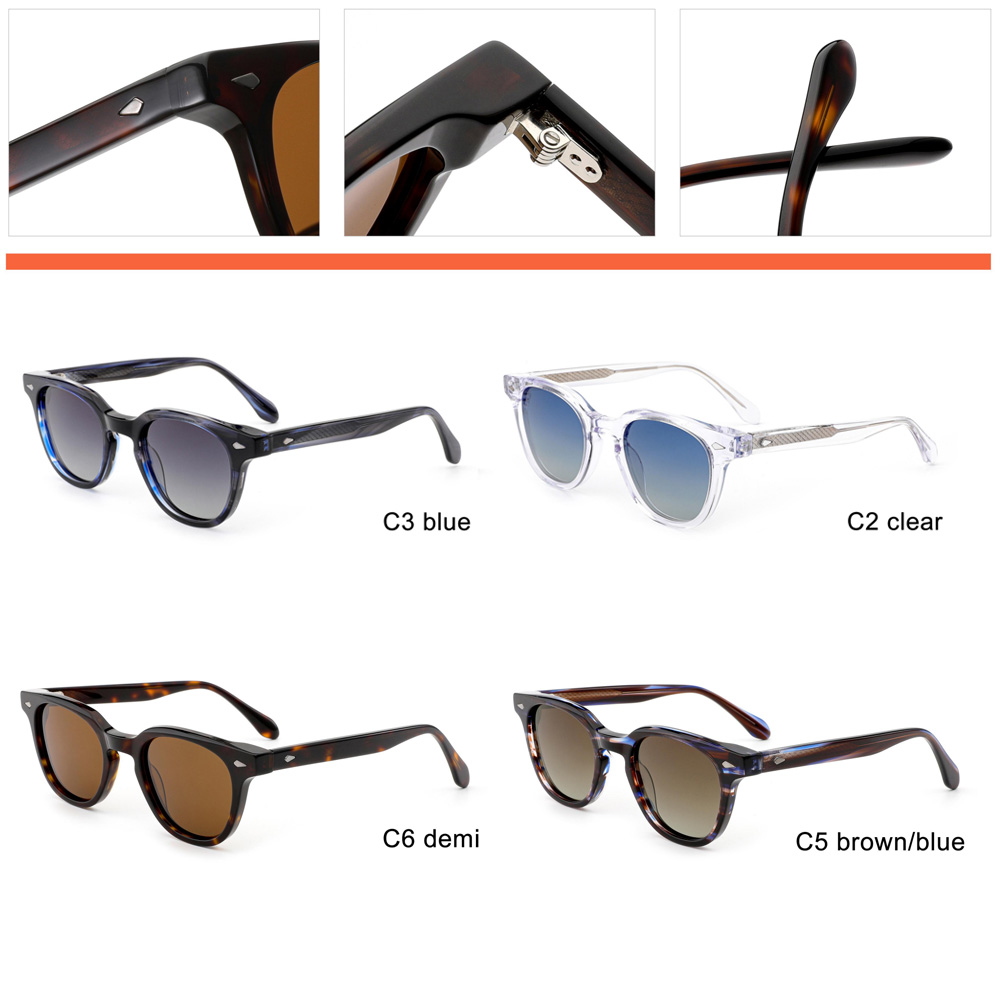 Acetate sunglasses in blue, clear, demi and tortoise colorways from HAO Eyewear ready stock