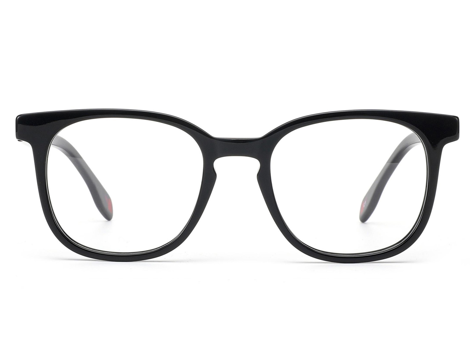 Black square acetate optical frame manufactured by HAO Eyewear